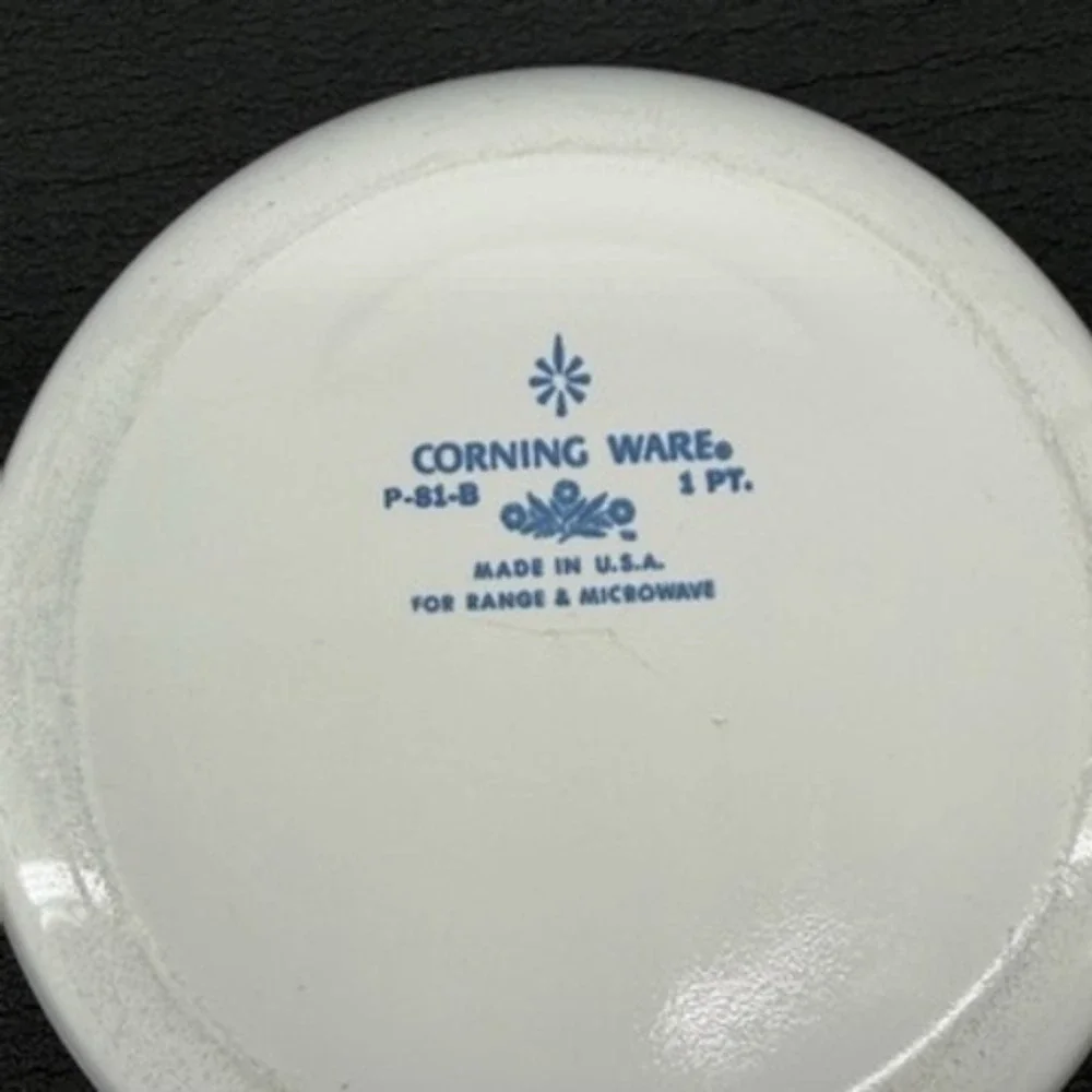 Vintage Corning Ware P-81-B Natures Bounty 1 Pint Saucepan Skillet Floral Handle